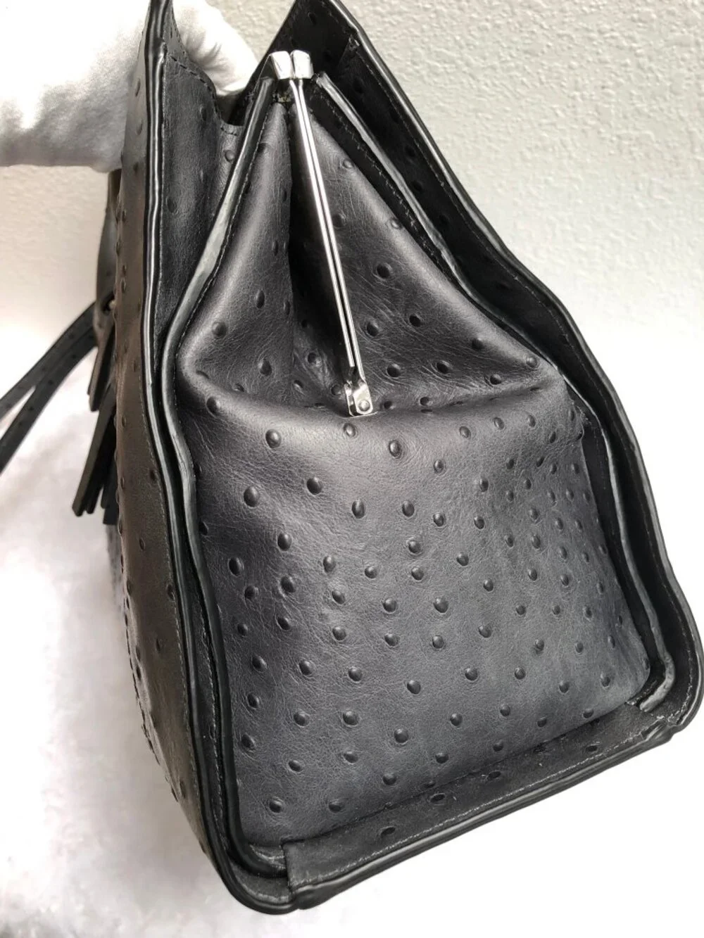 NWT COACH LEGACY PINNACLE LEIGHTON OSTRICH EMBOSSED CARRYALL - 23502 - Charcoal